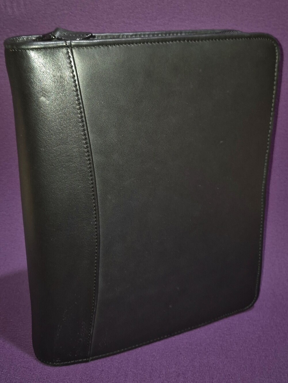 Kirkland Signature 7 Ring Binder Classic Planner Black Premium Leather Zip Case